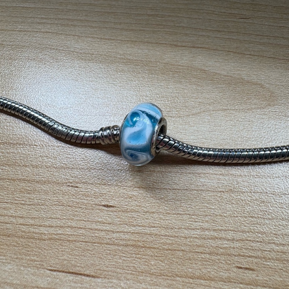 BLUE SWIRL PANDORA CHARM